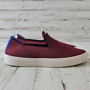 Rothy's Garnet Red Slip On Sneakers Casual Comfort Sustainable Sz 7